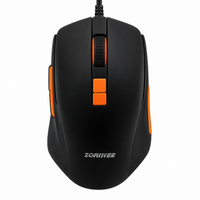Zornwee D19 7D Wired Gaming Mouse – Black & Orange