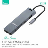 Amaze Alloy Series 11-in-1 Multiport Hub | A3211 - Dream Laptops