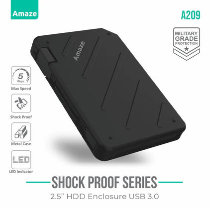 AMAZE SHOCK PROOF 2.5" HDD CASE USB 3.0 | A209 - Dream Laptops