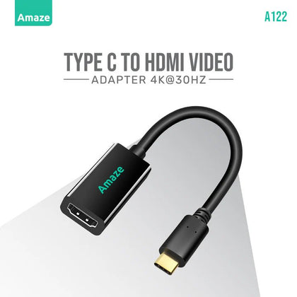AMAZE TYPE C TO HDMI VIDEO ADAPTER 4K@30HZ | A122 - Dream Laptops