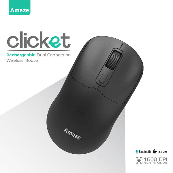 Clicket Dual Wireless Rechargeable Mouse A712 – Silent & Multi-Mode - Dream Laptops
