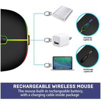 HP W10 RGB Wireless & Bluetooth Mouse | Rechargeable Type-C - Dream Laptops