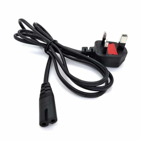 2 Pin AC Power Cable Cord for Laptop Adapter/Camera/Printer/Charger - Black - 3 Feet (Original)