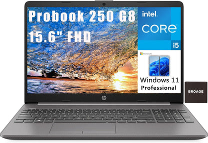 H-1135G7, 16GB DDR4 RAM, 256GB PCIe SSDP Probook 250 G8 15.6" FHD Laptop, Intel Core i5