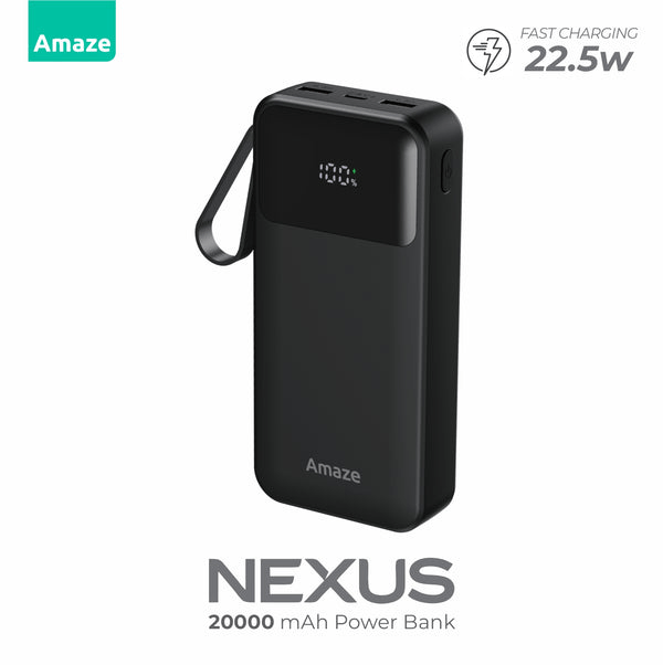 Amaze Nexus 20000 mAh Power Bank A232 – black, LED display, dual output