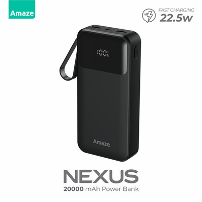 Amaze Nexus 20000 mAh Power Bank A232 – black, LED display, dual output Dream Laptops