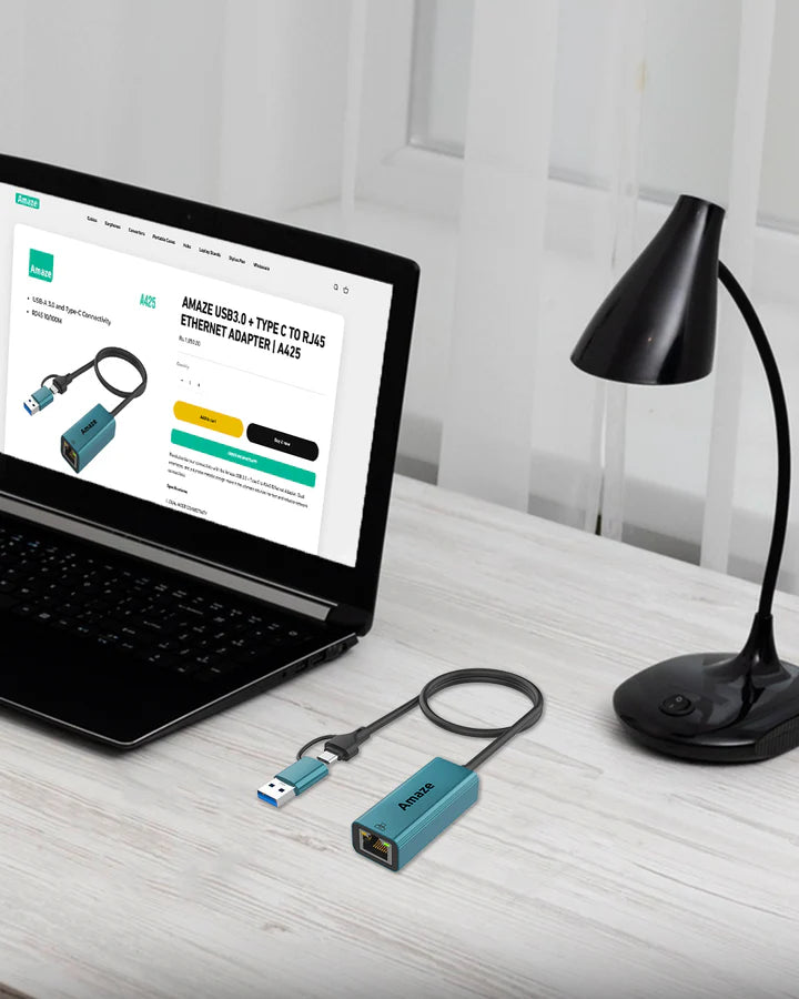 Amaze Type-C to Gigabit Ethernet Adapter A405 – USB-C to LAN Converter