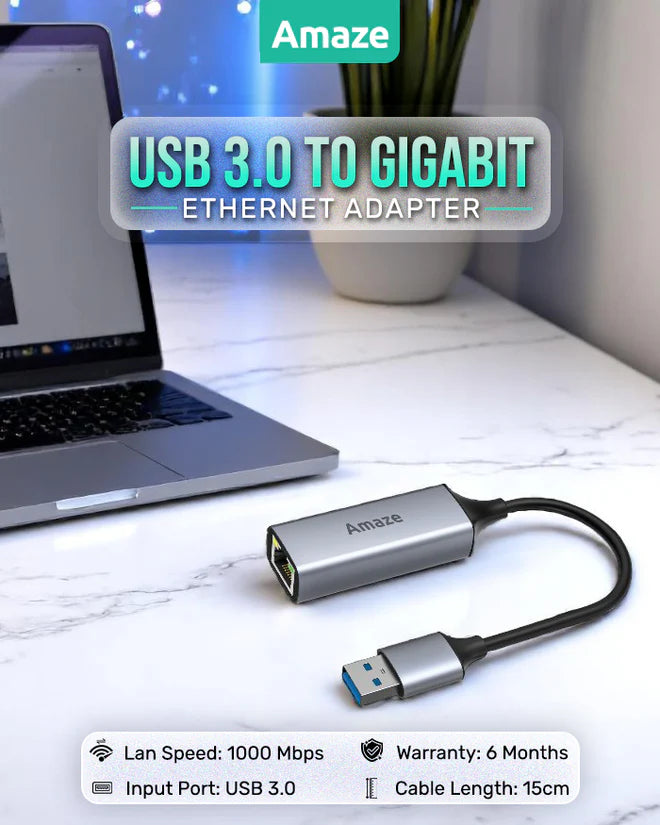 Compact Amaze USB 3.0 Gigabit Adapter A415S – Dream Laptops