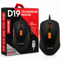 Zornwee D19 7D Wired Gaming Mouse – Black & Orange