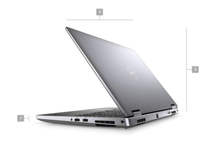 Dell Precision 7540 mobile workstation front view with 15.6-inch display and slim bezels.