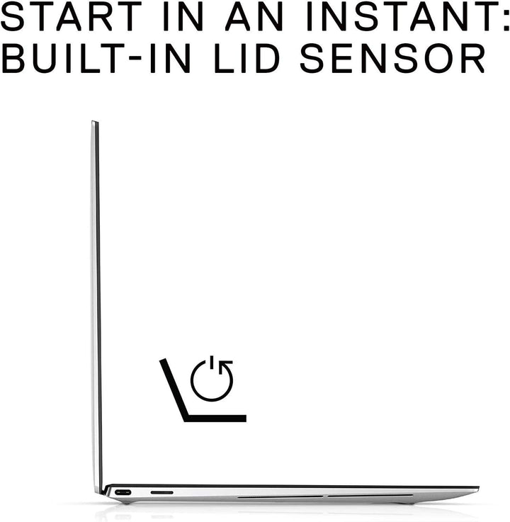 Dell XPS 9300 Core i7 10th Gen laptop front view 13.4 inch UHD+ 4K touchscreen silver