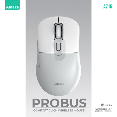Probus A715 Comfort Click Wireless Mouse – black, silent click, ergonomic design Dream Laptops