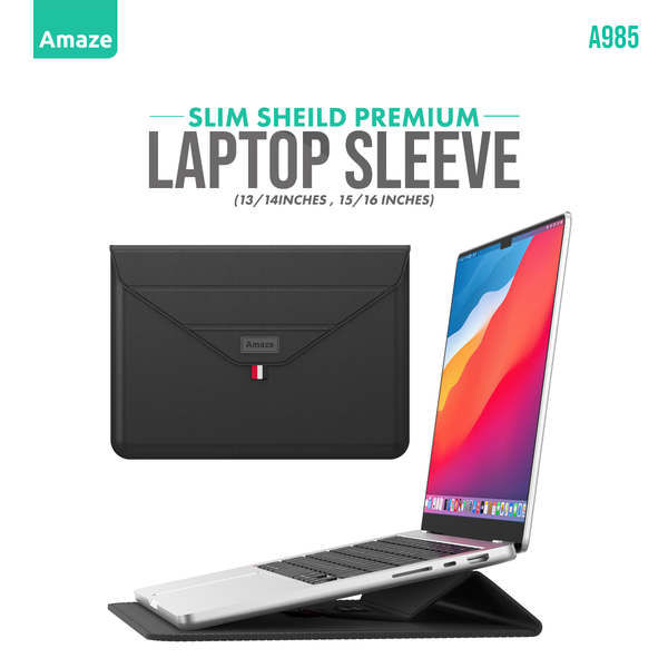 Slim Shield Premium Laptop Sleeve A985 – Black, 13/14 inch, water-resistant laptop protection