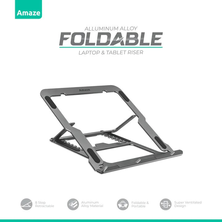Aluminum Alloy Foldable Laptop And Tablet Riser | A535 - Dream Laptops