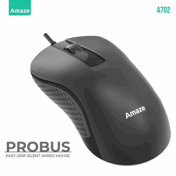 Amaze A702 Probus Silent Click Wired Mouse – Quiet & Precise - Dream Laptops