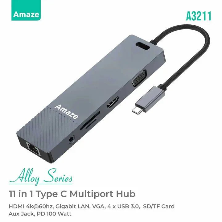 Amaze Alloy Series 11-in-1 Multiport Hub | A3211 - Dream Laptops