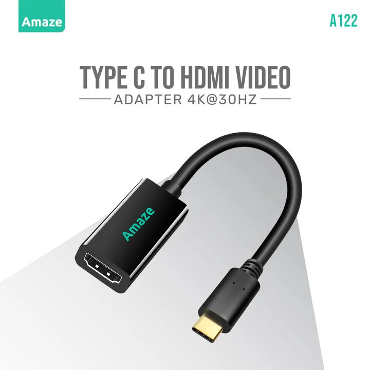 AMAZE TYPE C TO HDMI VIDEO ADAPTER 4K@30HZ | A122 - Dream Laptops