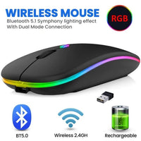 HP W10 RGB Wireless & Bluetooth Mouse | Rechargeable Type-C - Dream Laptops