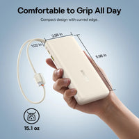 Baseus EnerFill FC41 Digital Display Power Bank 20000mAh 100W | Built-in Dual USB-C Cable, PD Fast Charging