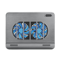 Dual Fan Laptop Cooling Pad A512 | USB Cooling Stand | Quiet 1100 RPM Fans