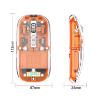 Transparent Tri-Mode Wireless Bluetooth RGB Mouse – 16000 DPI Rechargeable