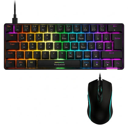 KEYBOARD MOUSE SET WIRED WORDSWORTH - Dream Laptops