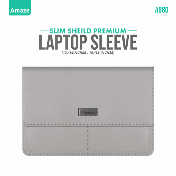 Slim Sheild Premium Laptop Sleeve A980 – Gray – Durable & Stylish Protection - Dream Laptops