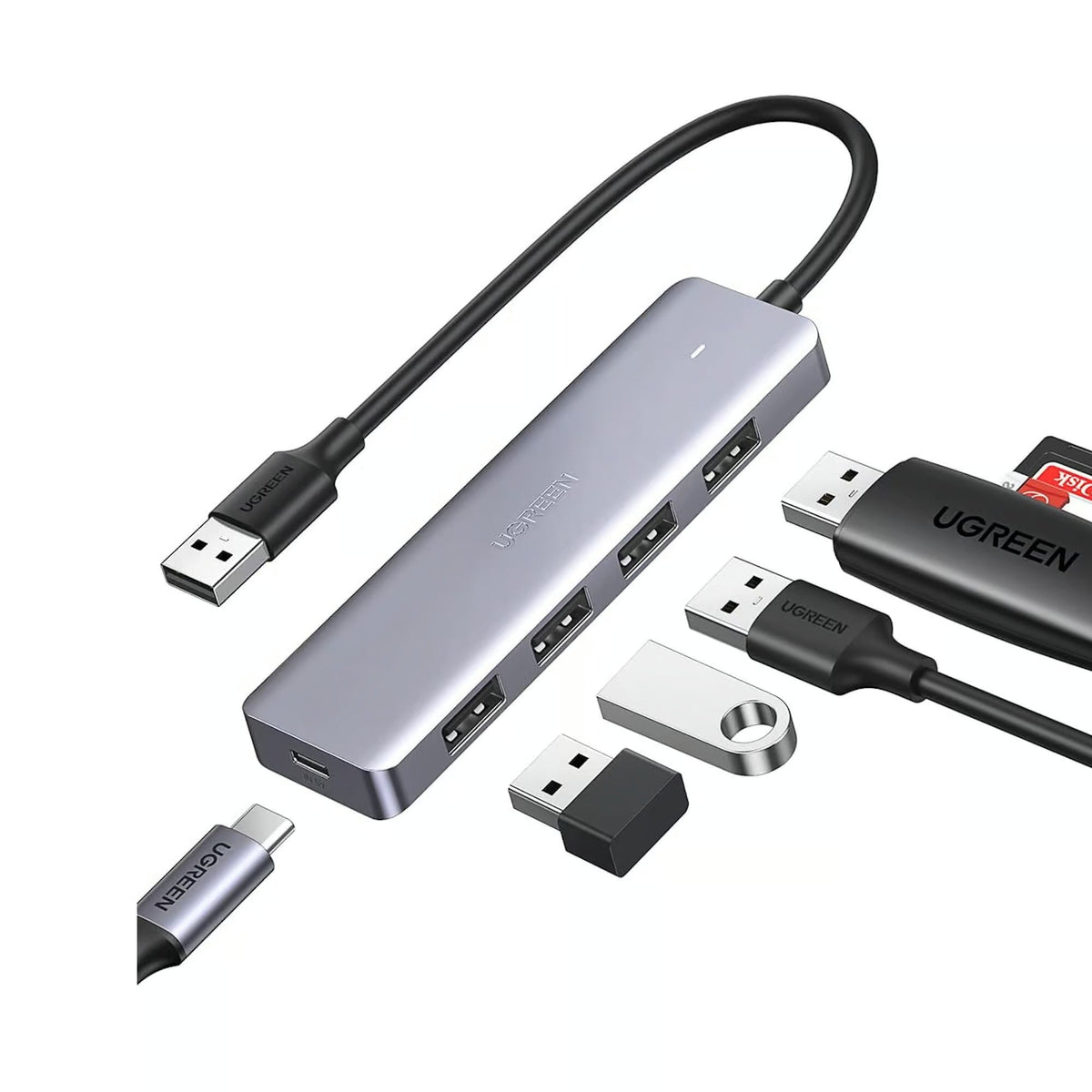 UGREEN 50985 4-Port USB 3.0 Hub | 5Gbps Data Transfer, USB-C Power - Dream Laptops
